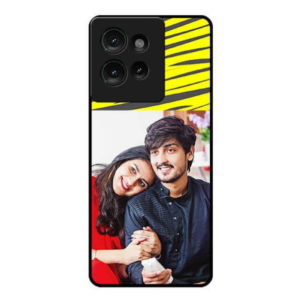 Motorola Edge 50 Custom Glass Phone CaseYellow Abstract Design Motorola Edge 50 Custom Glass Phone CaseYellow Abstract Design