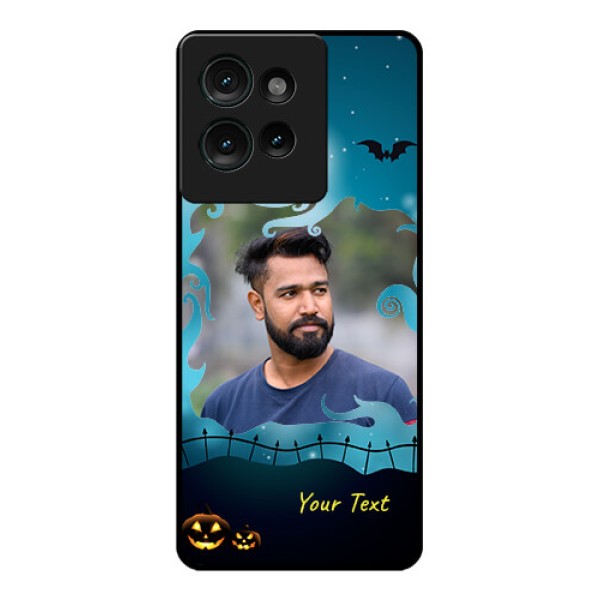 Motorola Edge 50 Custom Glass Phone CaseHalloween Frame Design