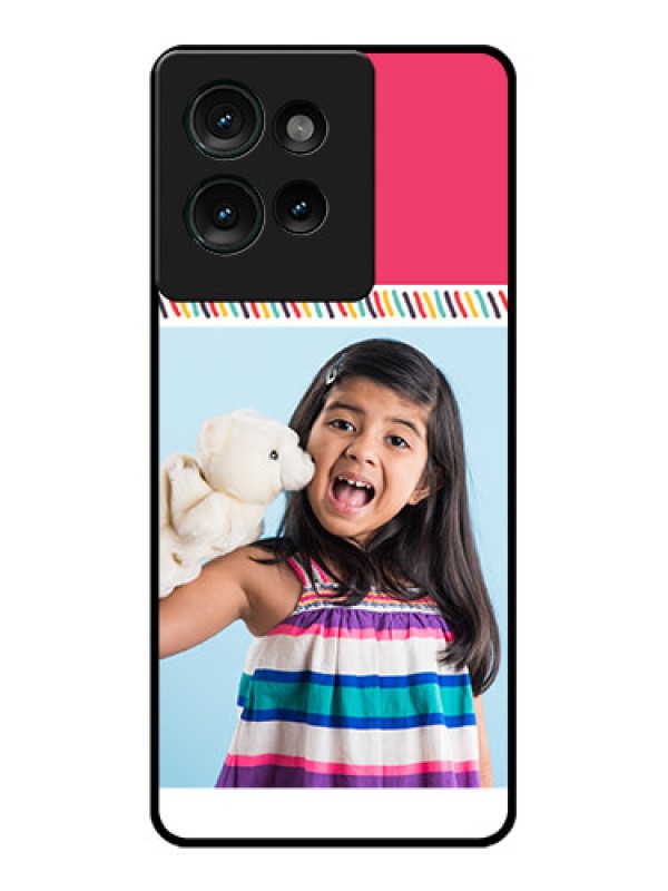 Custom Motorola Edge 50 Custom Glass Phone CaseLine Art Design