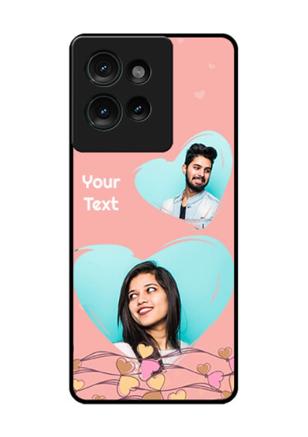 Motorola Edge 50 Custom Glass Phone CaseLove Doodle Design