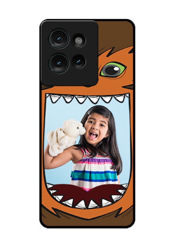 Motorola Edge 50 Custom Glass Phone CaseOwl Monster Back Case Design