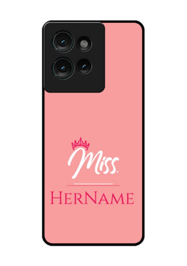 Motorola Edge 50 Custom Glass Phone CaseMrs With Name Design