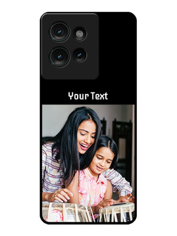 Custom Motorola Edge 50 Custom Glass Phone CasePhoto With Name Design