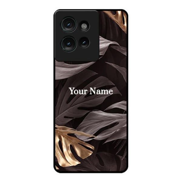 Motorola Edge 50 Custom Glass Phone CaseWild Leaves Digital Paint Design