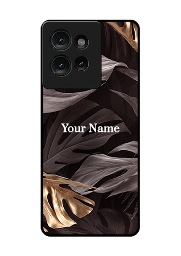 Motorola Edge 50 Custom Glass Phone CaseWild Leaves Digital Paint Design