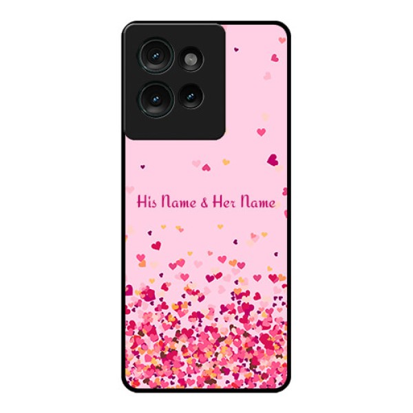 Motorola Edge 50 Custom Glass Phone CaseFloating Hearts Design Motorola Edge 50 Custom Glass Phone CaseFloating Hearts Design