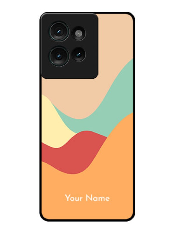 Custom Motorola Edge 50 Custom Glass Phone CaseOcean Waves Multi - Colour Design