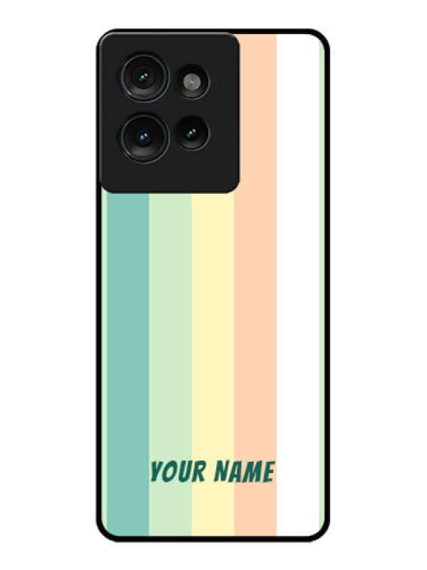 Custom Motorola Edge 50 Custom Glass Phone CaseMulti - Colour Stripes Design