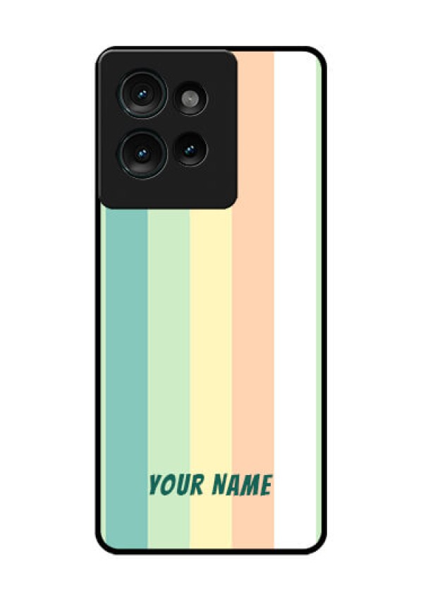 Motorola Edge 50 Custom Glass Phone CaseMulti - Colour Stripes Design