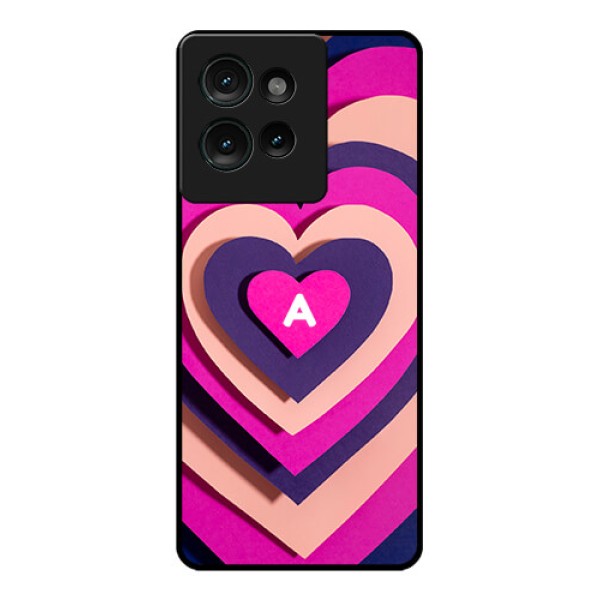 Motorola Edge 50 Custom Glass Phone CaseCute Heart Pattern Design