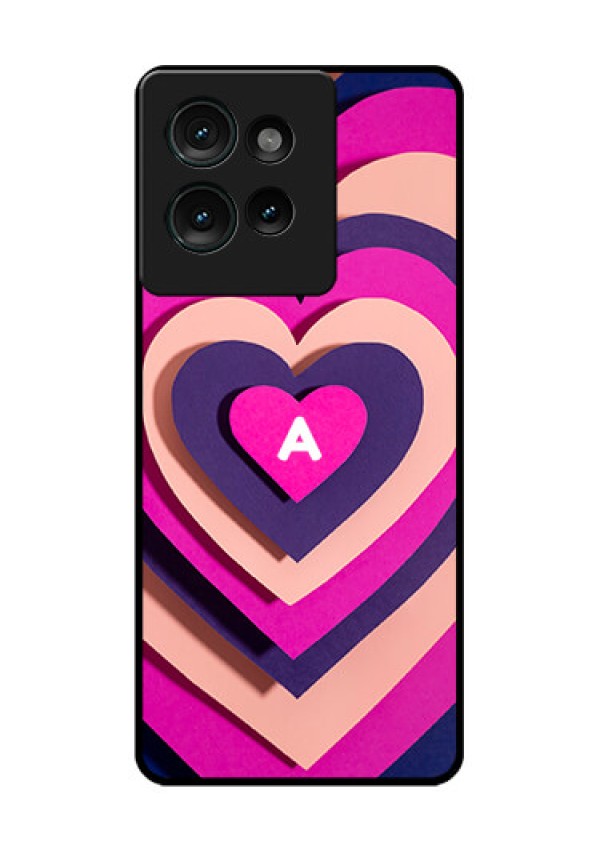 Motorola Edge 50 Custom Glass Phone CaseCute Heart Pattern Design