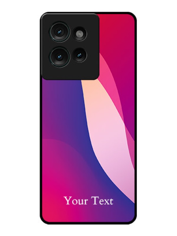 Custom Motorola Edge 50 Custom Glass Phone CaseDigital Abstract Overlap Design