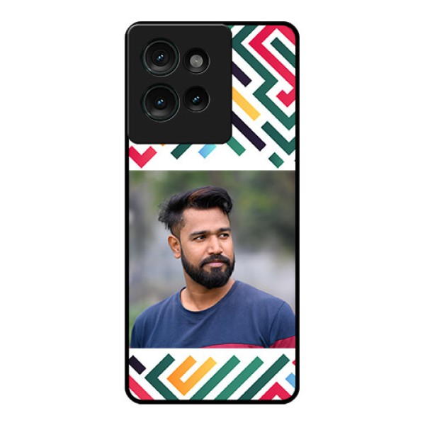 Motorola Edge 50 Custom Glass Phone CaseColorful Maze Pattern Design Motorola Edge 50 Custom Glass Phone CaseColorful Maze Pattern Design