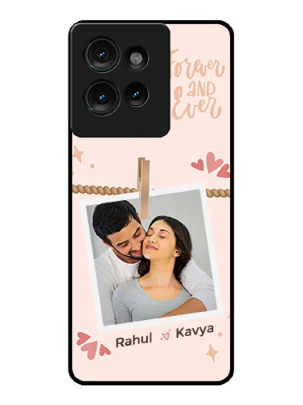 Custom Motorola Edge 50 Custom Glass Phone CaseForever And Ever Love Design