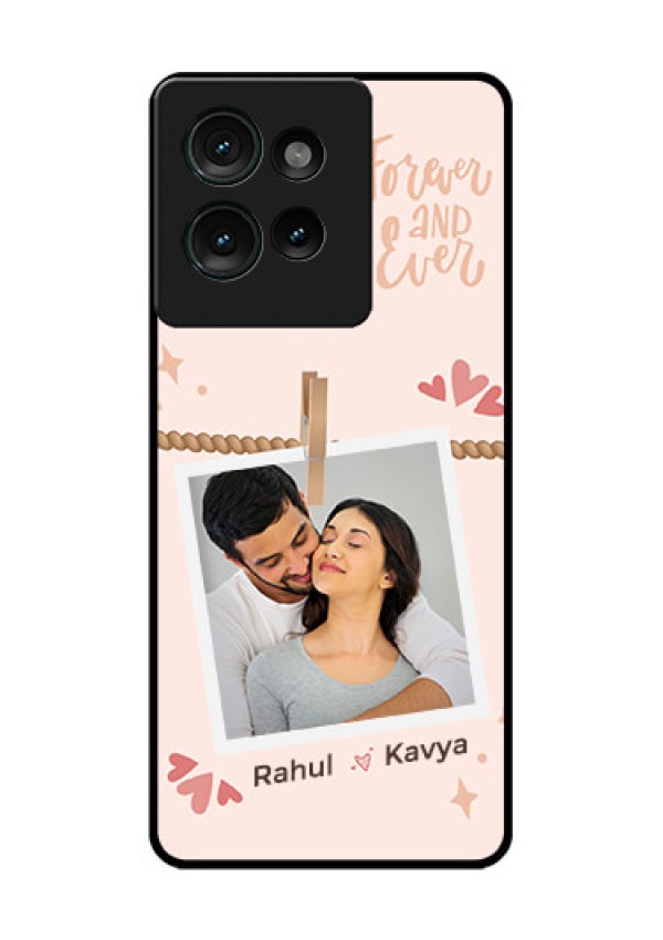 Motorola Edge 50 Custom Glass Phone CaseForever And Ever Love Design