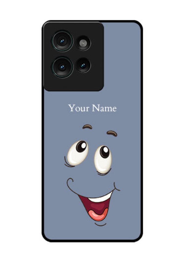 Motorola Edge 50 Custom Glass Phone CaseLaughing Cartoon Face Design