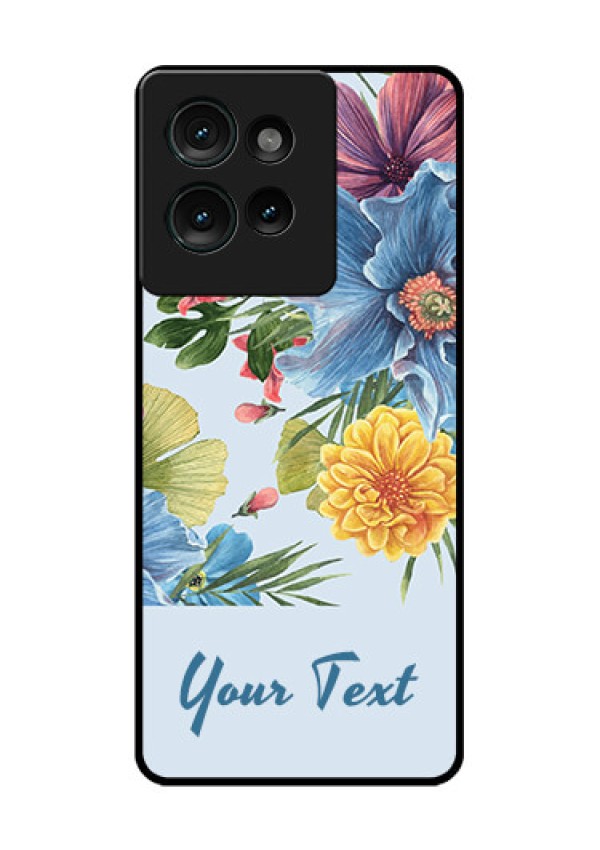 Motorola Edge 50 Custom Glass Phone CaseStunning Watercolored Flowers Painting Design
