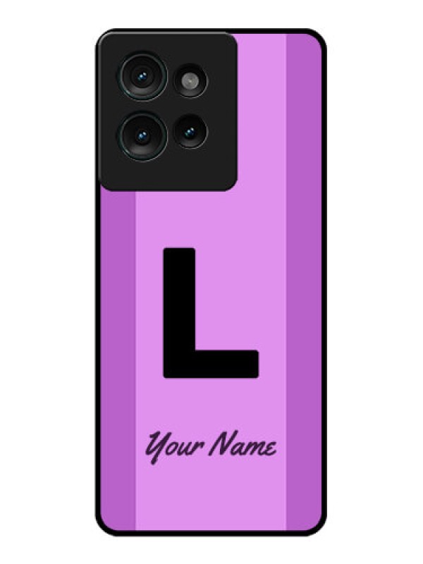 Custom Motorola Edge 50 Custom Glass Phone CaseTricolor Custom Text Design