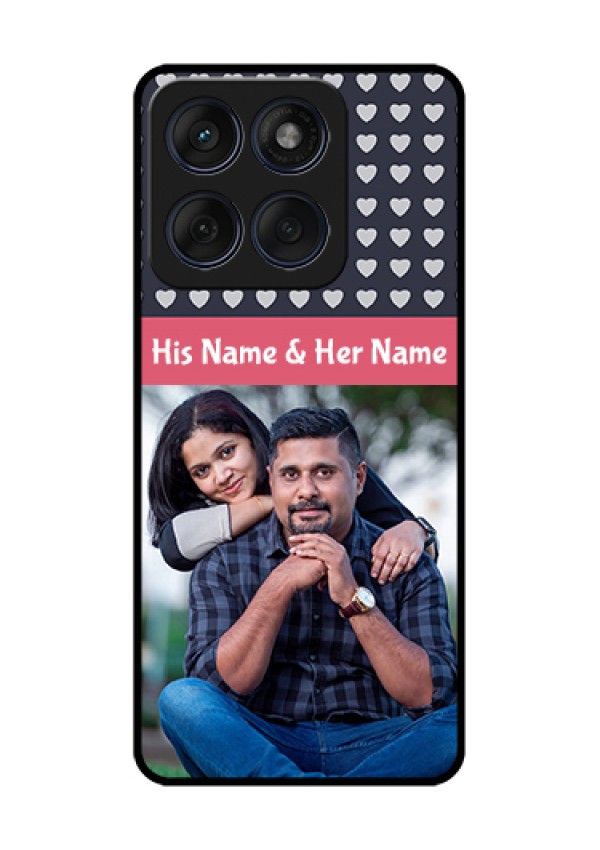 Edge 60 Fusion Custom Glass Phone Case - Love Symbols Design