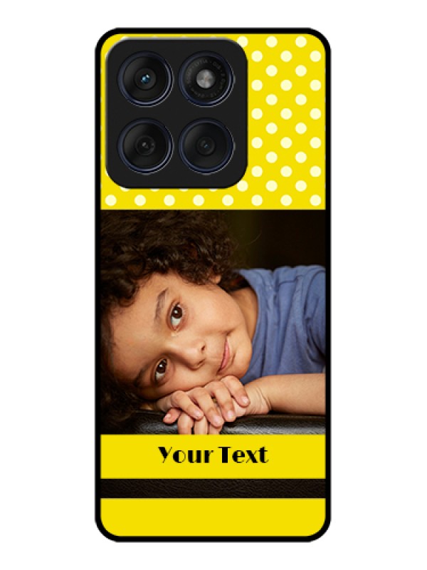 Custom Edge 60 Fusion Custom Glass Phone Case - Bright Yellow Case Design