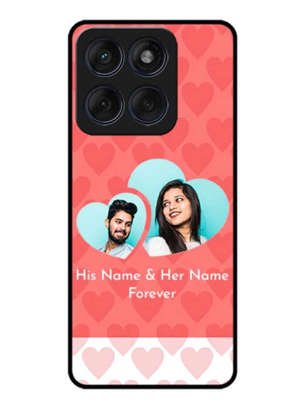 Custom Edge 60 Fusion Custom Glass Phone Case - Couple Pic Upload Design