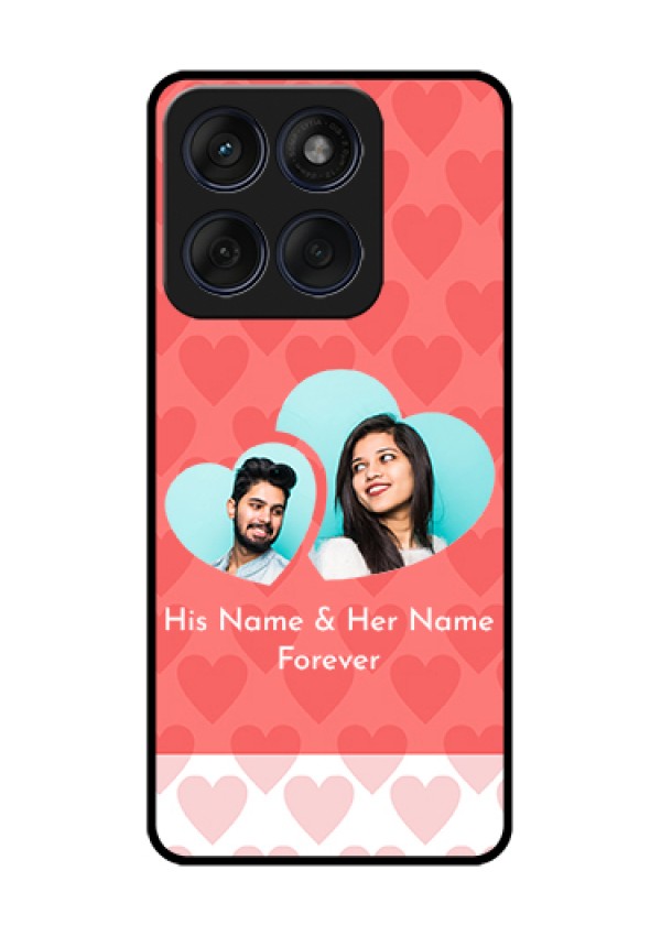 Edge 60 Fusion Custom Glass Phone Case - Couple Pic Upload Design