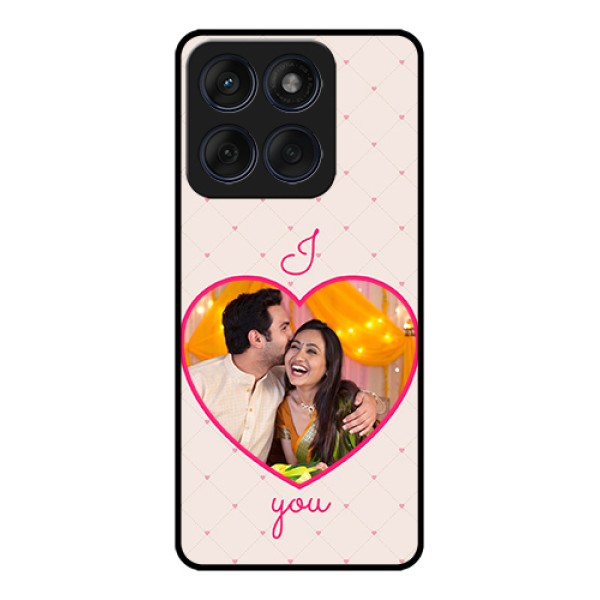 Edge 60 Fusion Custom Glass Phone Case - Heart Shape Design