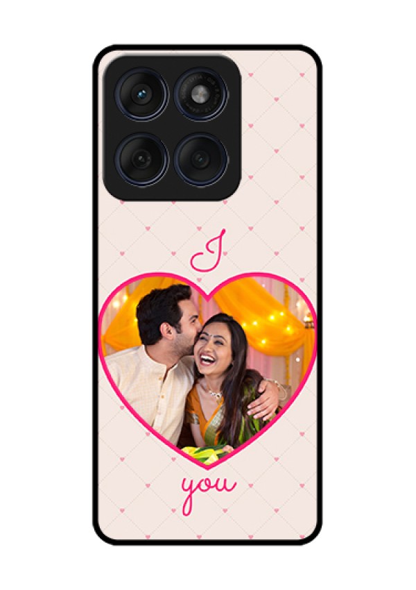 Edge 60 Fusion Custom Glass Phone Case - Heart Shape Design