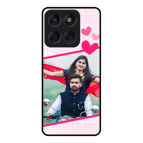 Edge 60 Fusion Custom Glass Phone Case - Love Shape Heart Design