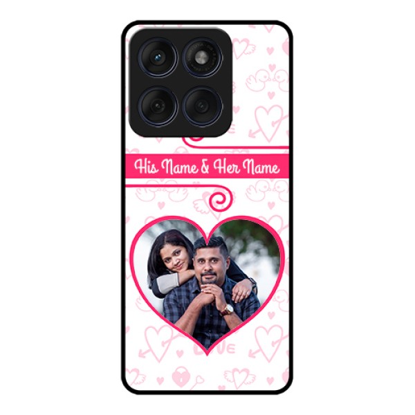 Edge 60 Fusion Custom Glass Phone Case - Heart Shape Love Design
