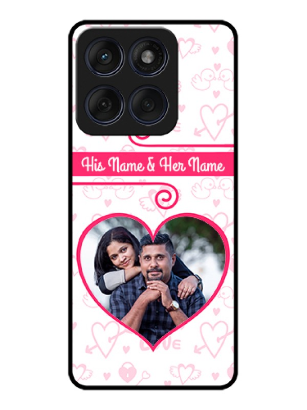 Custom Edge 60 Fusion Custom Glass Phone Case - Heart Shape Love Design