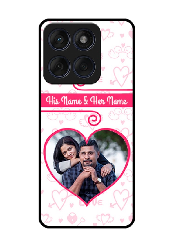 Edge 60 Fusion Custom Glass Phone Case - Heart Shape Love Design