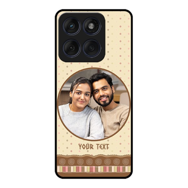 Edge 60 Fusion Custom Glass Phone Case - Brown Dotted Mobile Case Design Edge 60 Fusion Custom Glass Phone Case - Brown Dotted Mobile Case Design