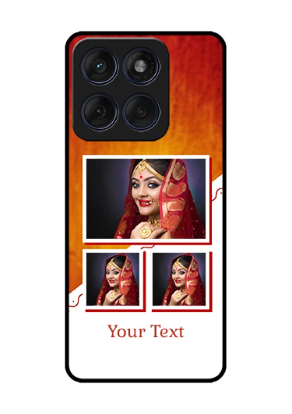 Edge 60 Fusion Custom Glass Phone Case - Wedding Memories Design