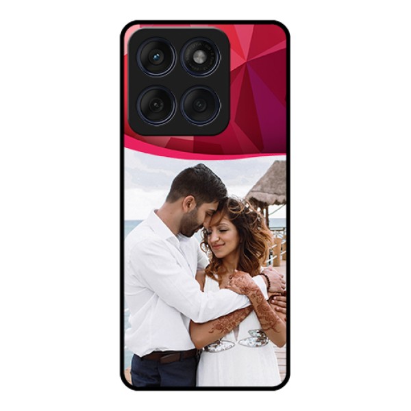 Edge 60 Fusion Custom Glass Phone Case - Red Abstract Design Edge 60 Fusion Custom Glass Phone Case - Red Abstract Design