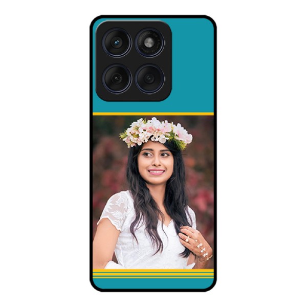 Edge 60 Fusion Custom Glass Phone Case - Yellow & Blue Design Edge 60 Fusion Custom Glass Phone Case - Yellow & Blue Design