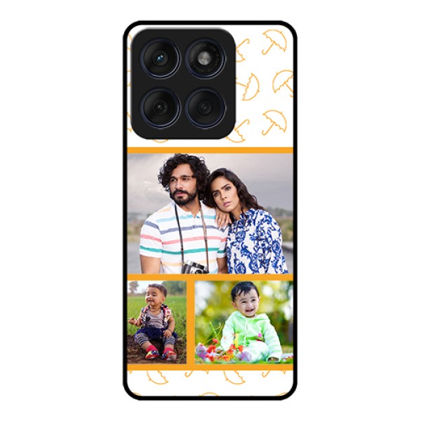 Edge 60 Fusion Custom Glass Phone Case - Yellow Pattern Design