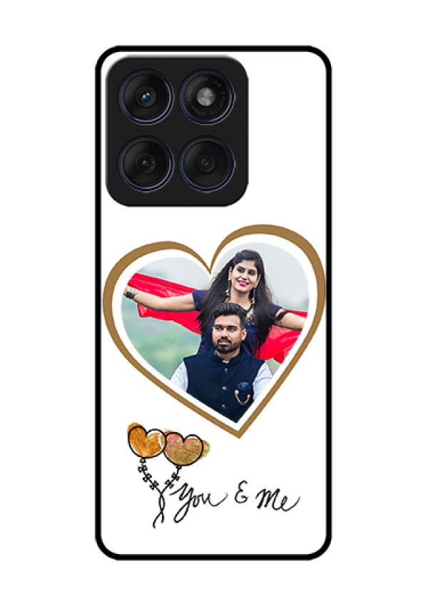 Edge 60 Fusion Custom Glass Phone Case - You & Me Design