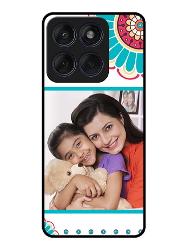 Custom Edge 60 Fusion Custom Glass Phone Case - Flower Design