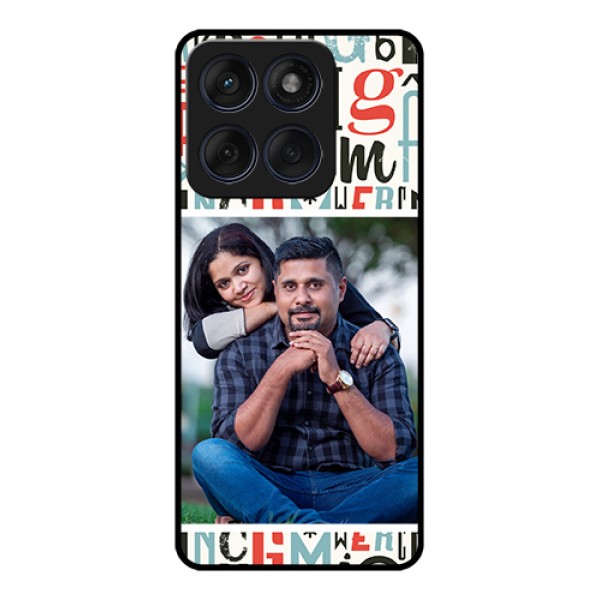 Edge 60 Fusion Custom Glass Phone Case - Alphabet Design