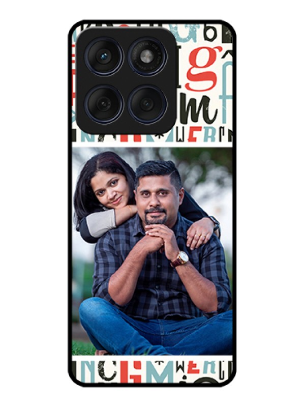 Custom Edge 60 Fusion Custom Glass Phone Case - Alphabet Design