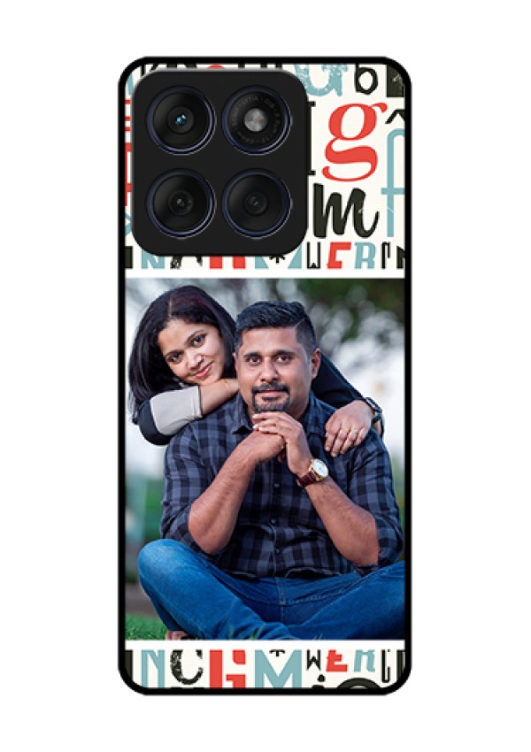 Edge 60 Fusion Custom Glass Phone Case - Alphabet Design