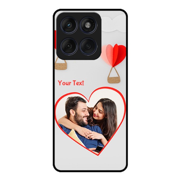 Edge 60 Fusion Custom Glass Phone Case - Parachute Love Design