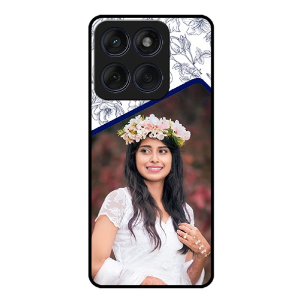Edge 60 Fusion Custom Glass Phone Case - Classy Floral Design