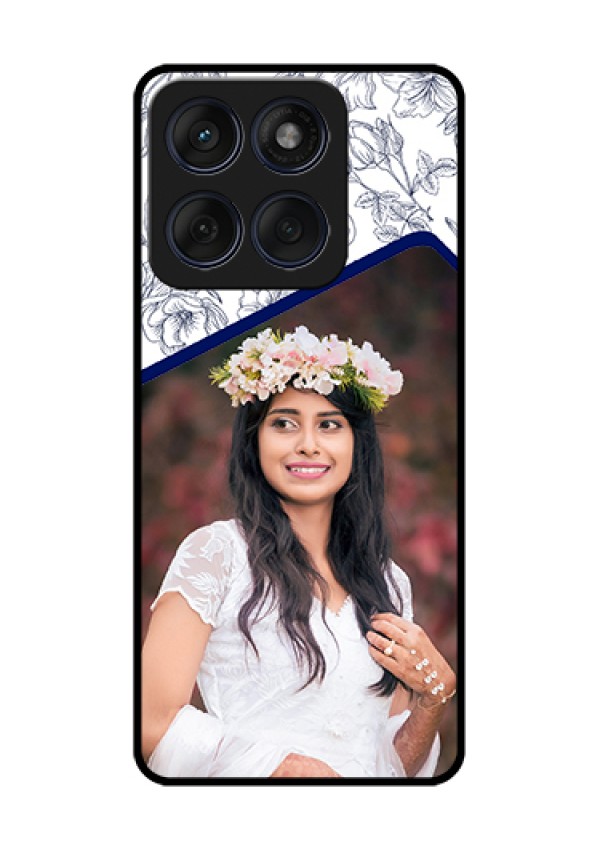 Edge 60 Fusion Custom Glass Phone Case - Classy Floral Design