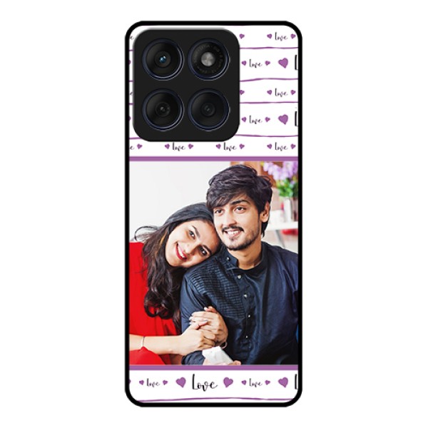 Edge 60 Fusion Custom Glass Phone Case - Couples Heart Design Edge 60 Fusion Custom Glass Phone Case - Couples Heart Design