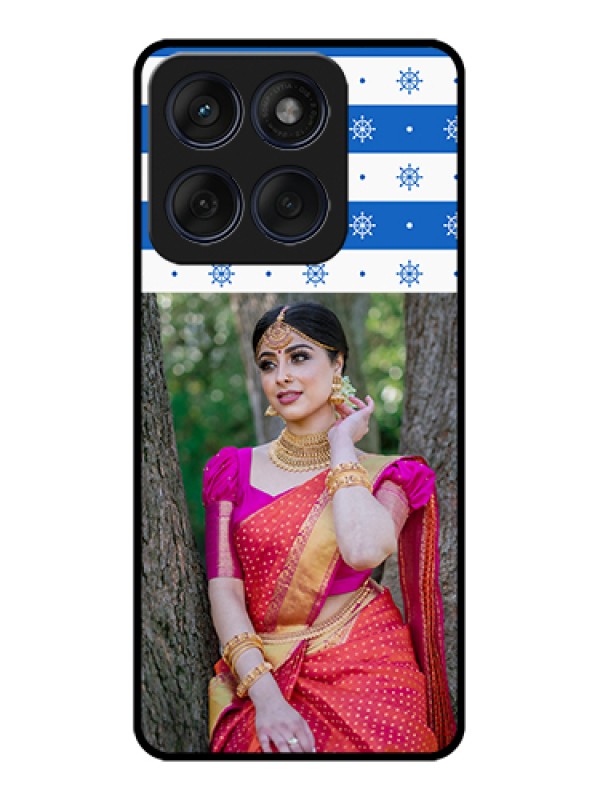 Custom Edge 60 Fusion Custom Glass Phone Case - Snow Pattern Design