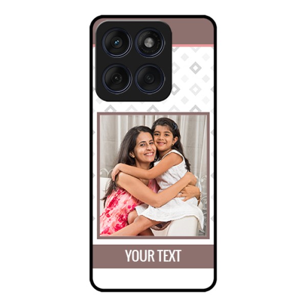 Edge 60 Fusion Custom Glass Phone Case - Simple Diamond Design