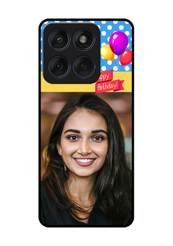 Edge 60 Fusion Custom Glass Phone Case - Happy Birthday Design