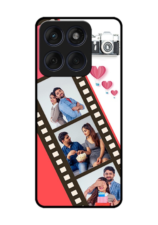 Edge 60 Fusion Custom Glass Phone Case - 3 Image Holder With Film Reel